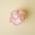 Handgehaakte anjerbloemkop in wit en roze voor DIY bloemstukken decoratie - Verloop Roze Anjer Kop