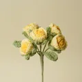 Beautiful handmade yellow and cream crochet bubble rose bouquet for Valentines Day gift - Gradient Yellow