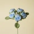 Handmade crochet light blue bubble rose bouquet, perfect handcrafted floral gift - Gradient Blue