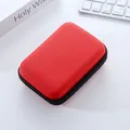 Étui de protection rigide en EVA rouge pour disques durs de 2,5 pouces et câbles - Sac de Disque Dur Rouge / 14*10*4 cm
