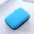 Étui de transport bleu pour disque dur 2,5 pouces en coque rigide EVA imperméable - Sac de Disque Dur Bleu / 14*10*4 cm
