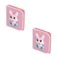 Pair of pink cute cartoon bunny shower curtain clips made of windproof ABS material - Cartoon Rabbit / Pack of 2 / Pink