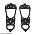 Black 5-stud anti-slip ice cleats for shoes in 25cm length - 8 Teeth / Black