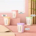 Portable double-layer salad and fruit cup with fork in four pastel colors - 650ml / Pink