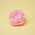 Handgehäkelter rosa Rosenblütenkopf für DIY-Kleidung und dekorative Accessoires - Rosenkopf / Rosa