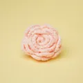 Handgefertigter rosa Häkel-Rosenblütenkopf für DIY-Kleidungszubehör und Bastelarbeiten - Rosenkopf / Hautfarben