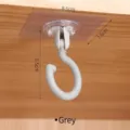 Gancio da soffitto girevole grigio adesivo senza fori ad alta resistenza. - Gancio da Soffitto / Grigio