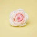 Cabeza de rosa de ganchillo hecha a mano en rosa y blanco para accesorios de costura DIY - Cabeza de rosa / Rosa Degradado