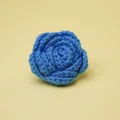 Cabeza de rosa de ganchillo azul hecha a mano para accesorios de ropa y decoración DIY - Cabeza de rosa / Azul marino