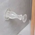 Transparent silicone suction door stopper for punch-free anti-collision use - 1 Piece / Clear