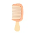 Compact peach and cream ice cream shaped anti-static pocket comb for kids and travel - 1 Piece / Deep Pink