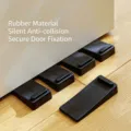 Black rubber door stopper wedge on wooden floor 95ch - 1 Piece / Black