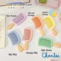 Portable popsicle shaped hair combs in six assorted pastel colors for children - Random Ice Cream Style / 1 Piece