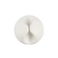 Clip de rangement de câble rond en silicone blanc pour la gestion de bureau - Blanc