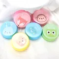 Juego de lindas tazas de viaje plegables y portátiles con diseños de animales de dibujos - Color Aleatorio