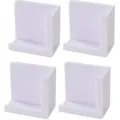 4er-Set weiße, minimalistische Wand-Handy-Ladestationen mit starken Klebestreifen - 2-Teiliges Set / Weiß (Klebend)