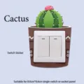 Bonita funda de silicona con forma de cactus para interruptores de luz de 8,6x8,6 cm - Cactus / 8.6x8.6cm