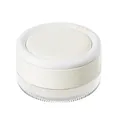 Estuche portátil para alineadores dentales blanco crema con base transparente texturizada - 8.9/8.9/5.1 / Blanco Crema