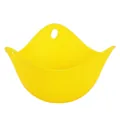 Pocheuse à œufs en silicone jaune de qualité alimentaire pour la cuisson à la vapeur - Jaune