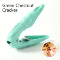 Multifunctional green nut cracker and chestnut sheller tool with ergonomic handle - Blue