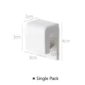 Wall-mounted white toothpaste holder and facial cleanser clip for bathroom storage - Single Piece / White