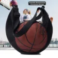 Sac à bandoulière en filet noir pour le rangement de ballons de basket réglable - Style Bandoulière Monobras / Noir