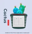 Pegatina creativa de cactus 3D para interruptor de luz estándar de 8,6 cm en silicona - Cactus / Para Interruptor de 8.6cm