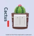 Funda protectora de interruptor de cactus para paneles de pared de 8,6x8,6 cm - Cactus / Para Interruptor de 8.6cm