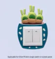 3D soft glue switch sticker with succulent rabbit ear design for 8.6x8.6cm switch plates - Little Rabbit / For 8.6cm Switch