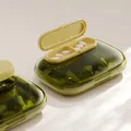Tragbare grüne und gelbe Pillendose mit unabhängigen Fächern - 6 Gitter / Transparentes Cyan