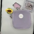 Purple mesh travel cosmetic bag with BEAR logo patch - Summer Purple