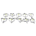 10Pcs stainless steel egg ring mold set with shapes like heart star and animals - 10-Piece Egg Shaper Set
