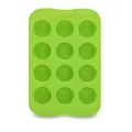 Molde de silicona verde de 12 cavidades redondas para cubitos de hielo y chocolate casero - Redondo / Verde