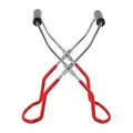 Lève-bocal professionnel en acier inoxydable avec poignées antidérapantes rouges en vinyle - Élévateur de Bocaux Rouge
