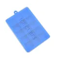 Bandeja de silicona azul para 15 cubitos de hielo con tapa transparente cuadrada - Azul marino