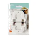 White plastic kitchen food sealing clips with hooks and wall-mount foldable design - Blister Card Pack / Small (Set of 2)