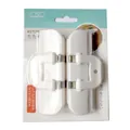 White plastic food sealing clips 2-pack in original blister packaging - Blister Card Pack / Medium (2-Piece Set)