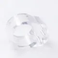 Fermo per maniglia porta in silicone trasparente per protezione pareti e assorbimento urti - Stile Paracolpi Trasparente a Foro Singolo / Pezzo Singolo