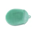 Soft mint green silicone scrubbing brush for multi-purpose bathing and kitchen cleaning - Green