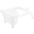 Durable white manual plastic fruit juicer and portable lemon squeezer for home kitchen - White