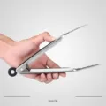 Professional stainless steel food tongs with silicone ring handle for BBQ and buffet - 12 Inch All Steel Food Tong