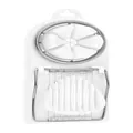 Professional white two-in-one multi-functional egg slicer and wedger cutter tool - White