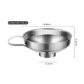 Embudo grande de acero inoxidable para mermelada con mango, boca ancha 14,8x6,4 cm - Embudo Grande de Boca Ancha / Plateado