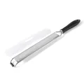 Handheld stainless steel cheese grater and lemon zester with protective plastic cover - Bag Packaging / Black