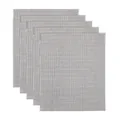 Alfombrilla de malla para barbacoa de fibra de vidrio antiadherente reutilizable resistente. - 5 Piezas/Paquete / Negro
