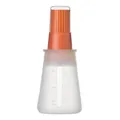 Silikon-Ölpinsel mit integrierter Flasche und Skala in Orange, nützliches Backzubehör - Ölpinselflasche mit Deckel / Orange