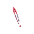 Professional 9-inch red food tongs featuring non-slip silicone tips and stainless steel body - Red