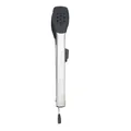 Pinze per alimenti in acciaio inossidabile con testa in silicone nero e asola - Stile Supporto / Nero