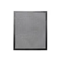 Non-stick fiberglass BBQ grill mesh mat, black reusable outdoor baking sheet for cooking. - 1 Piece Pack (Edged) / Black
