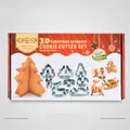 8-piece 3D Christmas scenario stainless steel cookie cutter set in premium gift box packaging - 8-Piece Box Set